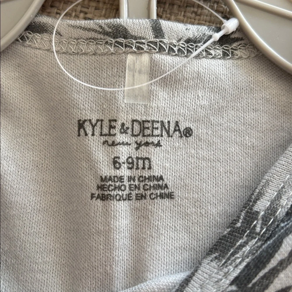 Kyle & Deena Cutie Pie Baby 2tone grey thermal texture cotton blend 3 piece set